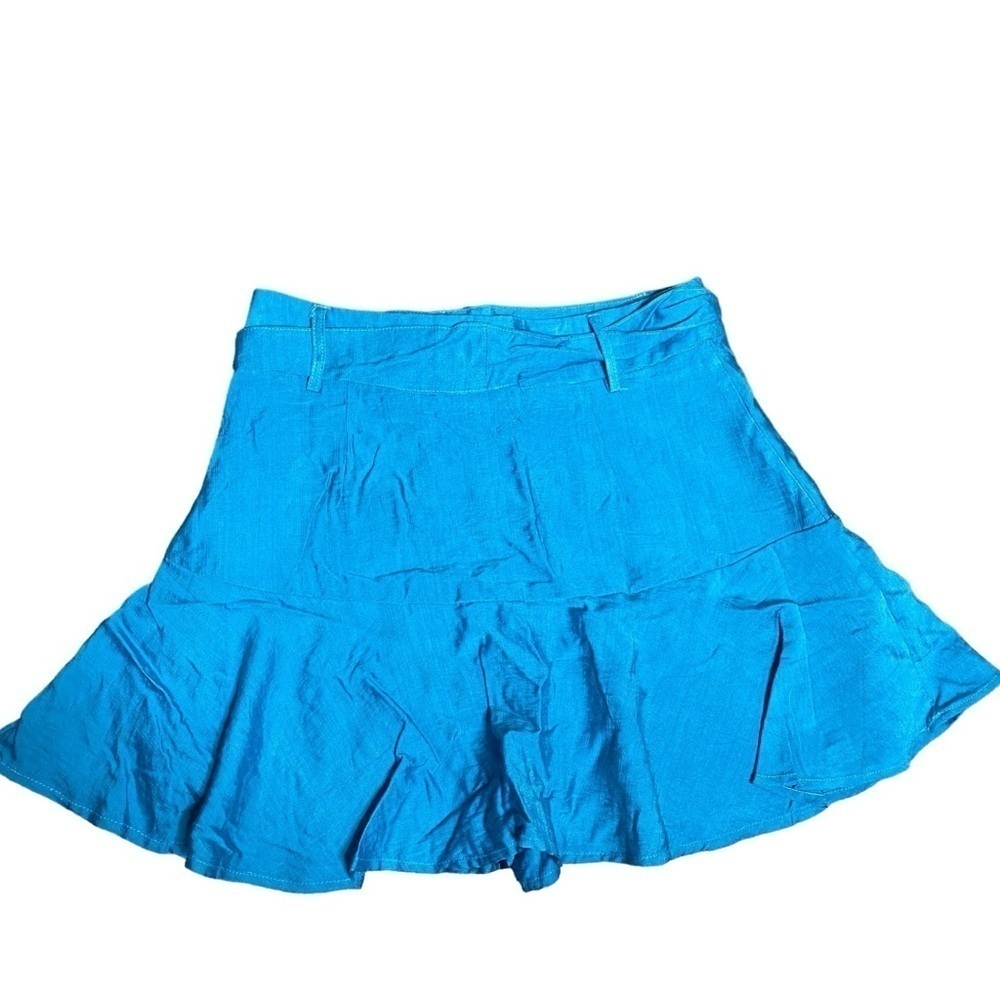 Lulus Ruffled Blue Skort - Size S - Picture 2 of 5